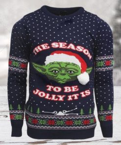 Star Wars Master Yoda The Season To Be Jolly It Is Ugly Xmas Wool Knitted Sweater