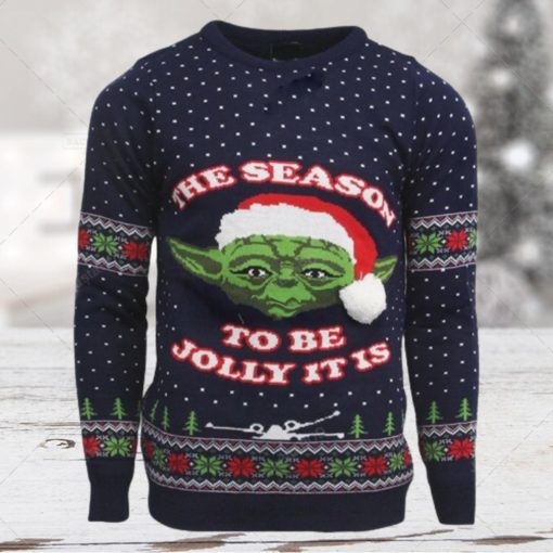 Star Wars Master Yoda The Season To Be Jolly It Is Ugly Xmas Wool Knitted Sweater