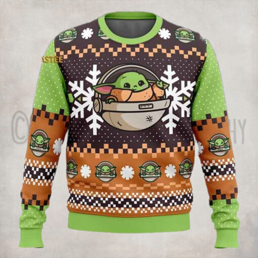 Star Wars New Baby Yoda Christmas Holiday Ugly Sweater