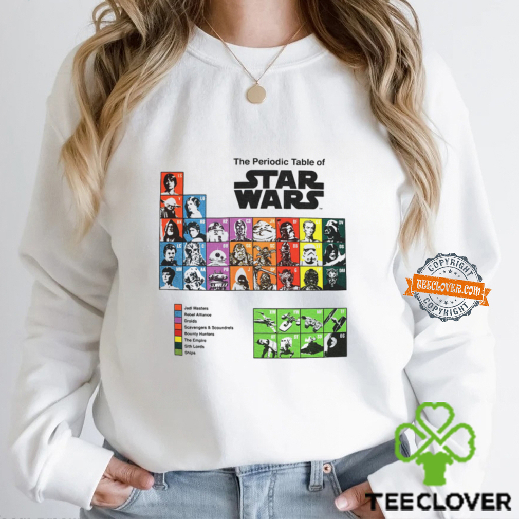 Star Wars   Periodic Table White   T Shirt Star Wars   Periodic Table White   T Shirt