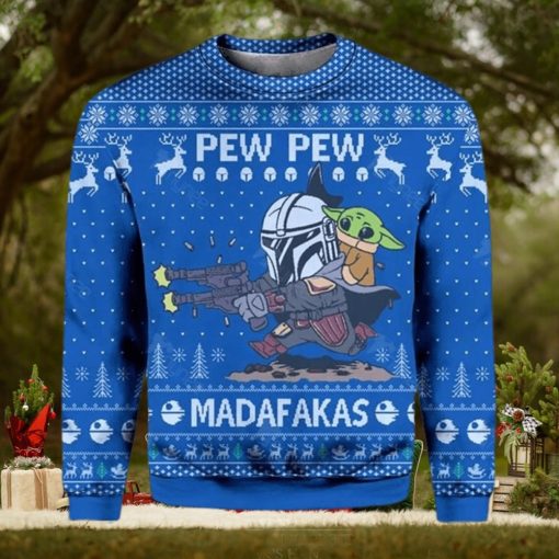 Star Wars Pew Pew Madafakas Baby Yoda Ugly Christmas Sweater