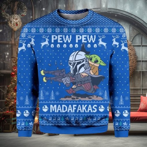 Star Wars Pew Pew Madafakas Baby Yoda Ugly Christmas Sweater