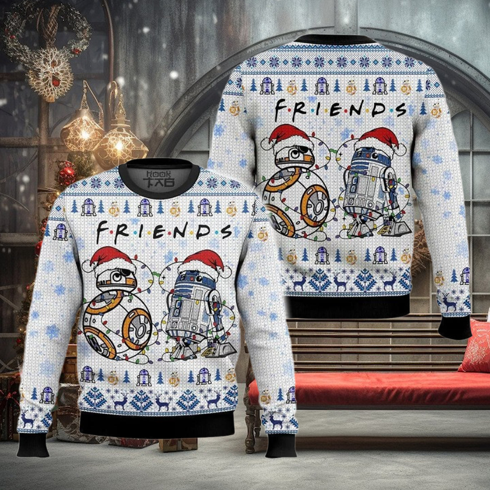 Star Wars R2 D2 & BB 8 Friends Ugly Sweater, Star Wars Christmas Shirt, Disney Xmas Sweatshirt, Holiday Gift, Gift For Friends Star Wars R2 D2 & BB 8 Friends Ugly Sweater, Star Wars Christmas Shirt, Disney Xmas Sweatshirt, Holiday Gift, Gift For Friends