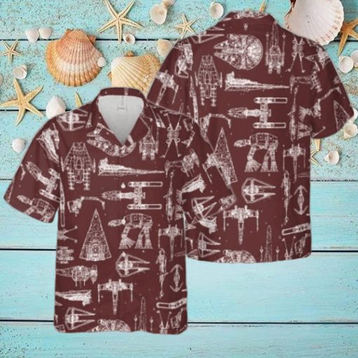 Star Wars Space Ships Gift Ideas 3D Hawaiian Shirt