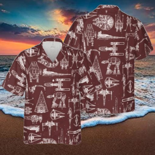 Star Wars Space Ships Gift Ideas 3D Hawaiian Shirt