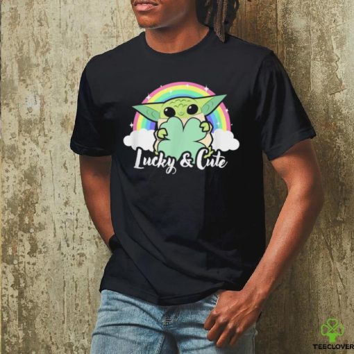 Star Wars St Patrick’s Day Grogu Rainbow Lucky & Cute T Shirt