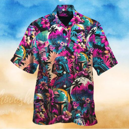 Star Wars Synthwave Hawaiian Shirt
