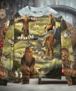 Star Wars The Last Jedi Chewbacca & Porgs Ugly Christmas Sweater