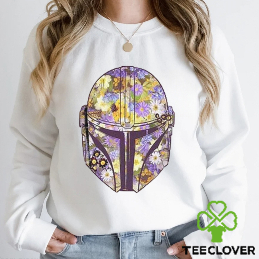Star Wars The Mandalorian Floral Helmet Girls T Shirt Star Wars The Mandalorian Floral Helmet Girls T Shirt