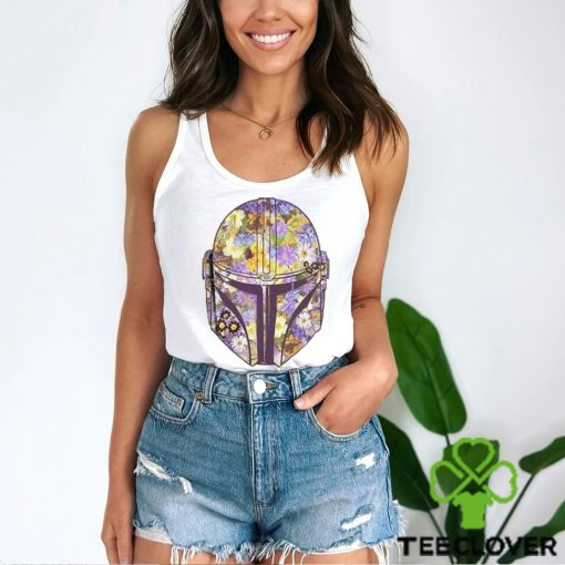 Star Wars The Mandalorian Floral Helmet Girls T Shirt