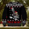 Wine Drinking A Glass Of Fine Wine On Ugly Christmas Sweater