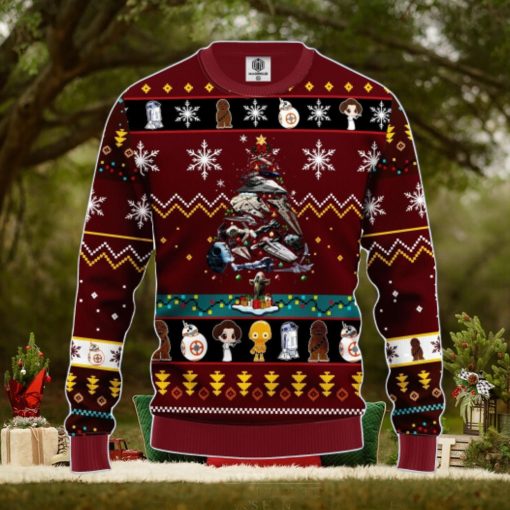 Star Wars Trips Ugly Christmas Sweater Brown Red 1 Amazing Gift Men And Women Christmas Gift