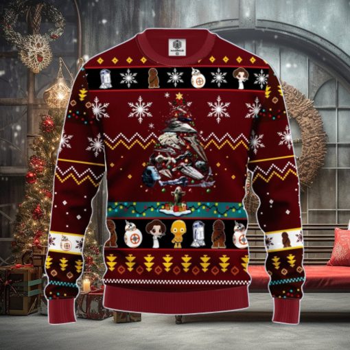Star Wars Trips Ugly Christmas Sweater Brown Red 1 Amazing Gift Men And Women Christmas Gift