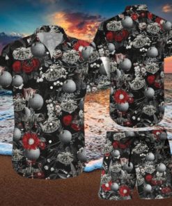 Star Wars With Red Flower Flower Hawaiian Shirt, Short Unique Gift