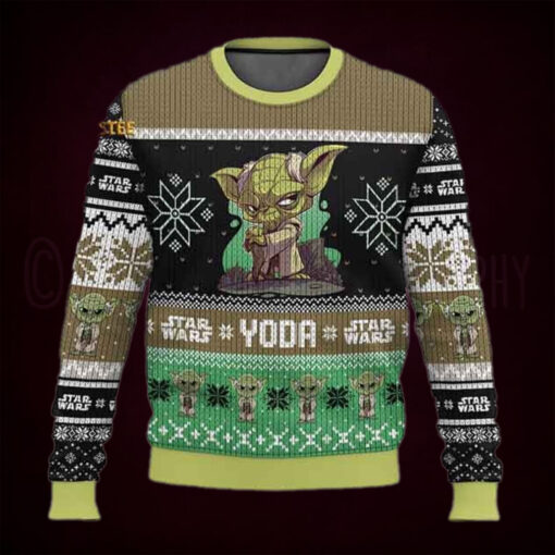 Star Wars Yoda Christmas Holiday Ugly Sweater