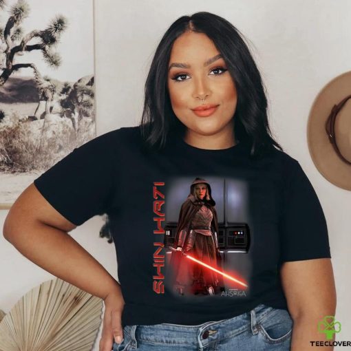 Star Wars_ Ahsoka Shin Hati Orange Lightsaber Jedi Poster T Shirt