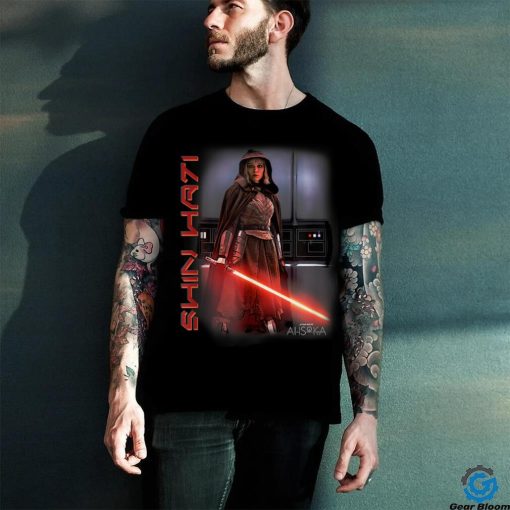 Star Wars_ Ahsoka Shin Hati Orange Lightsaber Jedi Poster T Shirt