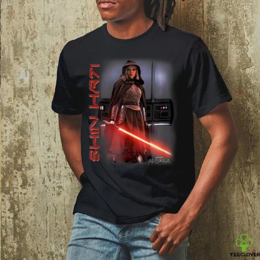 Star Wars_ Ahsoka Shin Hati Orange Lightsaber Jedi Poster T Shirt