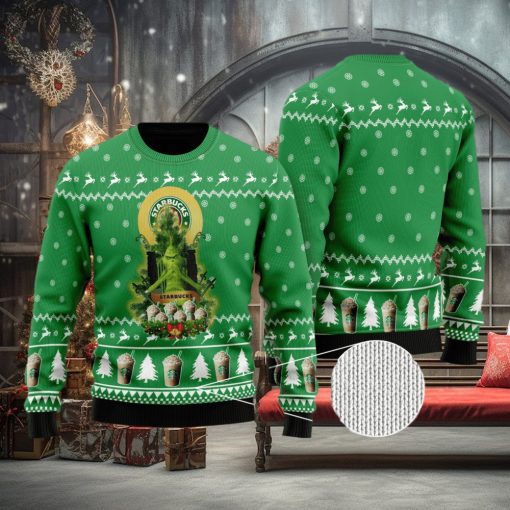 Starbucks Grinch Snow Ugly Christmas Sweater For Men And Women Gift