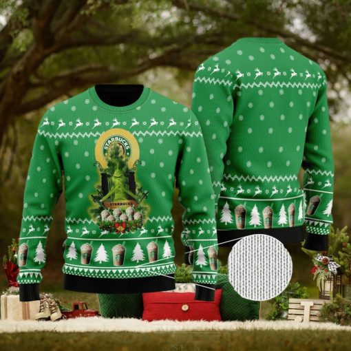 Starbucks Grinch Snow Ugly Christmas Sweater For Men And Women Gift