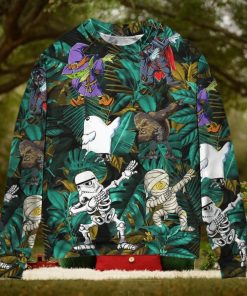 Starwars Dabbing Skeleton Zombie Ugly Christmas Sweater