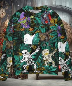 Starwars Dabbing Skeleton Zombie Ugly Christmas Sweater