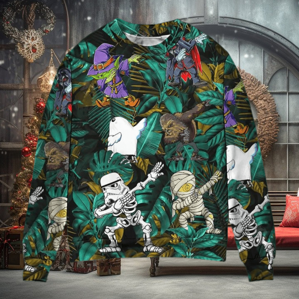 Starwars Dabbing Skeleton Zombie Ugly Christmas Sweater Starwars Dabbing Skeleton Zombie Ugly Christmas Sweater