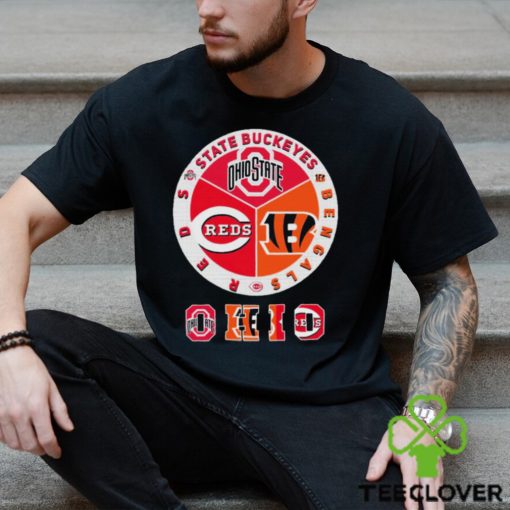 State Buckeyes, Bengals And Reds Ohio Sports Teams Logo Shirt
