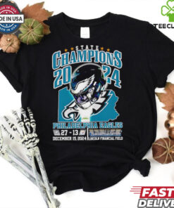 State Champions 2024 Philadelphia Eagles score helmet shirt