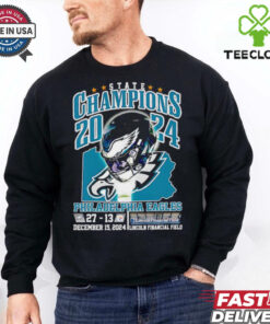 State Champions 2024 Philadelphia Eagles score helmet shirt