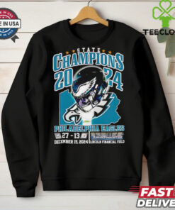 State Champions 2024 Philadelphia Eagles score helmet shirt