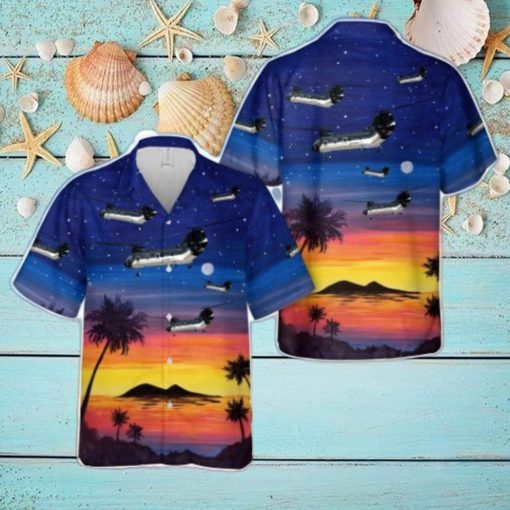 State Department Air Wing CH 46E 3D Hawaiian Shirt Button Beach Shirt