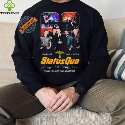 Status Quo 63 Years Of 1962 2025 Thank You For The Memories Signatures shirt