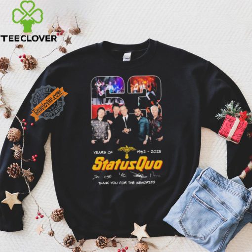 Status Quo 63 Years Of 1962 2025 Thank You For The Memories Signatures shirt