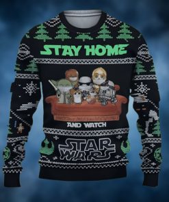 Stay Home And Watch Star Wars Ugly Christmas Sweater