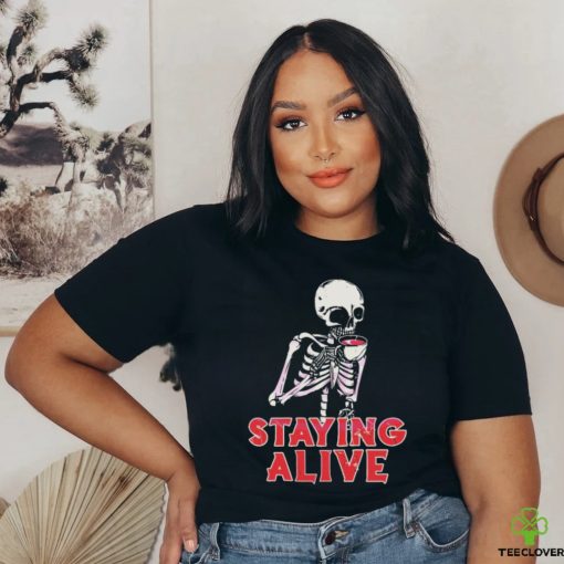 Staying Alive Svg Vintage Spooky Season Shirt