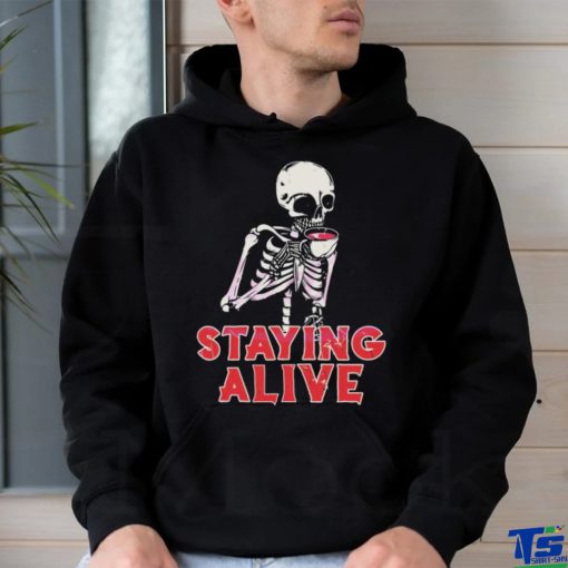 Staying Alive Svg Vintage Spooky Season Shirt