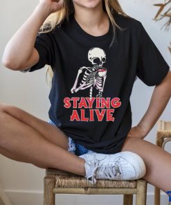 Staying Alive Svg Vintage Spooky Season Shirt