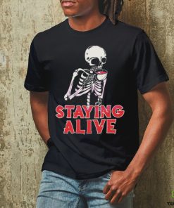 Staying Alive Svg Vintage Spooky Season Shirt