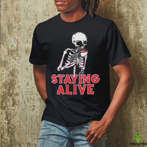 Staying Alive Svg Vintage Spooky Season Shirt