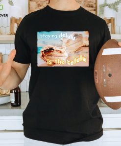 Staying delulu is the solulu frog meme shirt