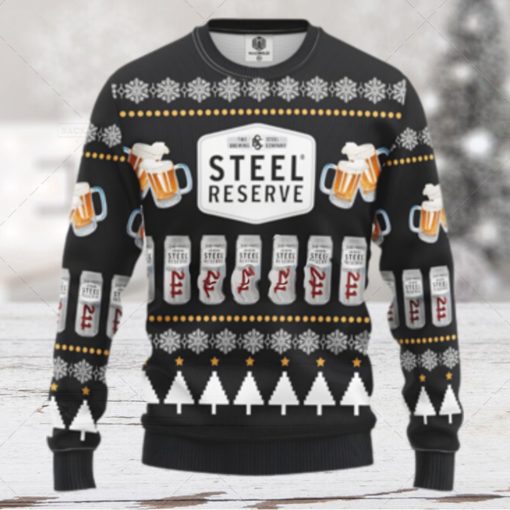 Steel Beer Drink Lover Gifts Ugly Christmas Sweater