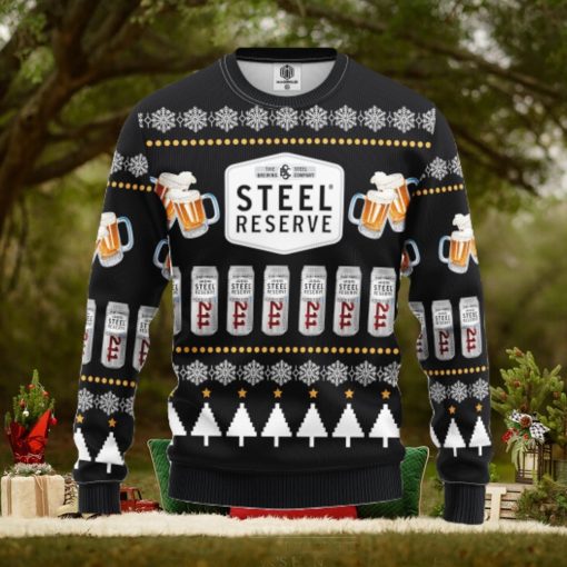 Steel Beer Ugly Christmas Sweater For Men Women