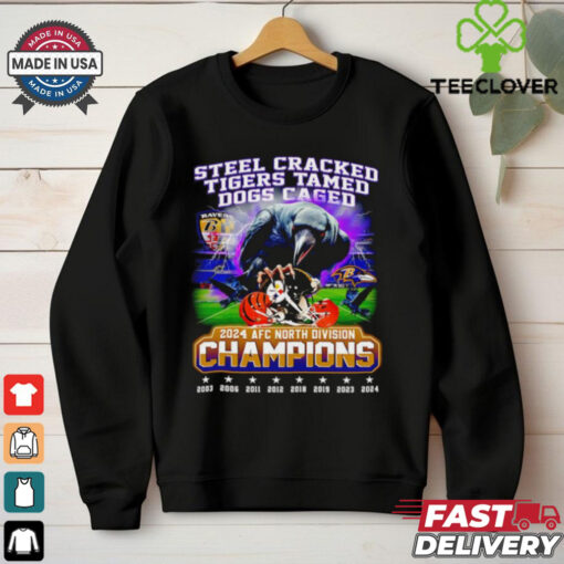 Steel cracked tigers tamed dogs caged 2024 AFC North Division Champions shirt