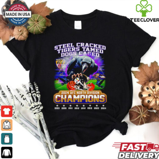 Steel cracked tigers tamed dogs caged 2024 AFC North Division Champions shirt