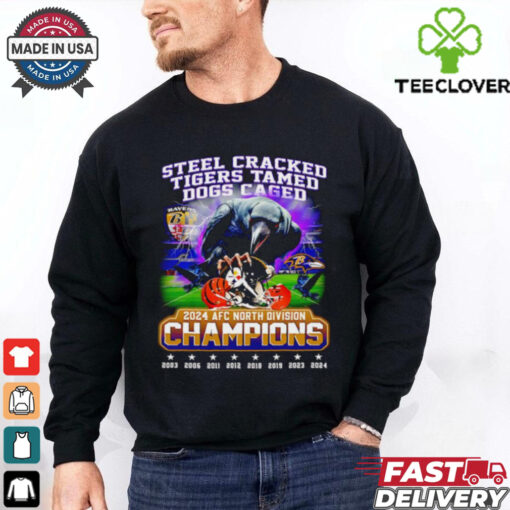 Steel cracked tigers tamed dogs caged 2024 AFC North Division Champions shirt