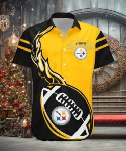 Steelers Flame Ball Design Hawaiian Shirt NFL Edition, Steelers Gifts