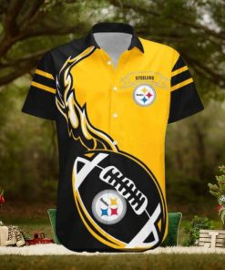 Steelers Flame Ball Design Hawaiian Shirt NFL Edition, Steelers Gifts