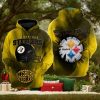 Steelers Hoodie 3D Football Helmet Logo Pittsburgh Steelers Unique Gift