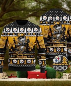 Steelers Jack Skellington Halloween Knitted Ugly Christmas Sweater